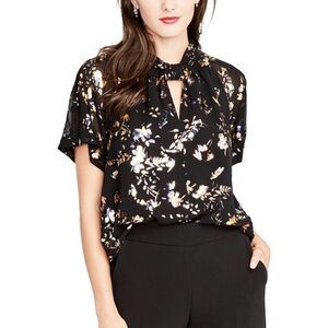 RACHEL Rachel Roy Black Floral Blouse